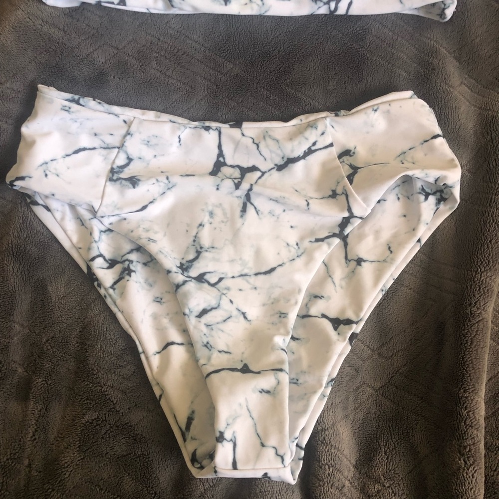 Zaful Marble Two Piece Bikini Set - Picture 3 of 5